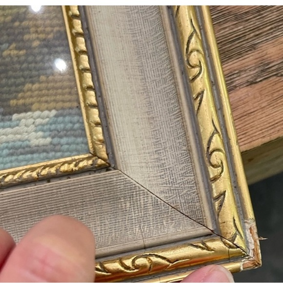 Boho Vintage Landscape Needlework framed - Picture 2 of 4